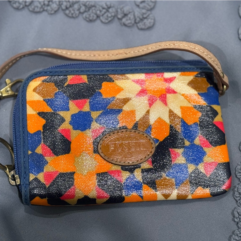 Colorful Fossil Geometric Women's Clutch